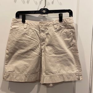Khaki cotton shorts
